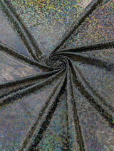 Shattered Glass Foil Spandex Fabric - Reflective Shattered Glass Print, 58" Width (1 Yard)