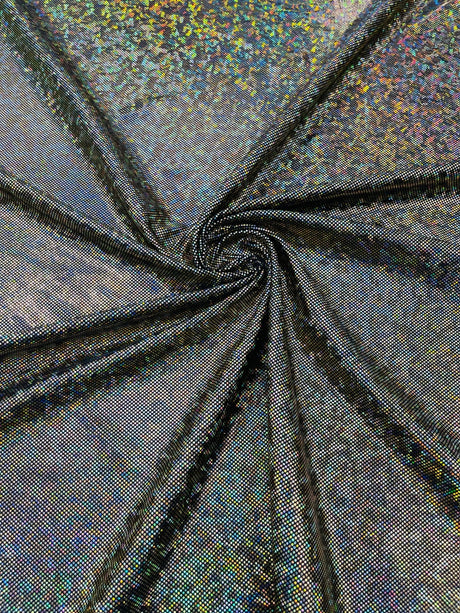 Shattered Glass Foil Spandex Fabric - Reflective Shattered Glass Print, 58" Width (1 Yard)