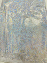 Shattered Glass Foil Spandex Fabric - Reflective Shattered Glass Print, 58" Width (1 Yard)