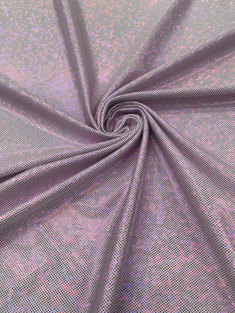 Shattered Glass Foil Spandex Fabric - Reflective Shattered Glass Print, 58" Width (1 Yard)