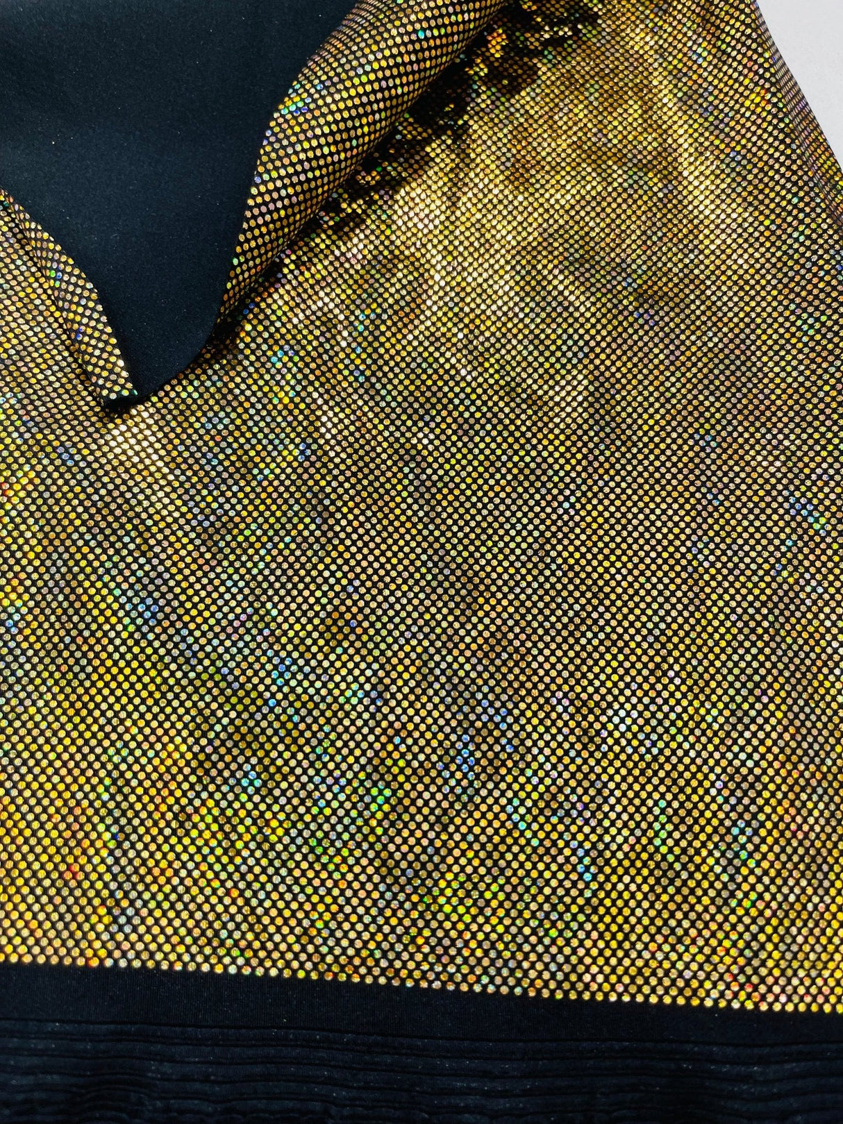 Shattered Glass Foil Spandex Fabric - Reflective Shattered Glass Print, 58" Width (1 Yard)