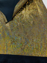 Shattered Glass Foil Spandex Fabric - Reflective Shattered Glass Print, 58" Width (1 Yard)