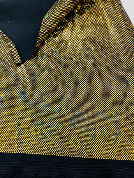 Shattered Glass Foil Spandex Fabric - Reflective Shattered Glass Print, 58" Width (1 Yard)