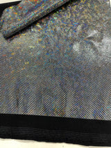Shattered Glass Foil Spandex Fabric - Reflective Shattered Glass Print, 58" Width (1 Yard)