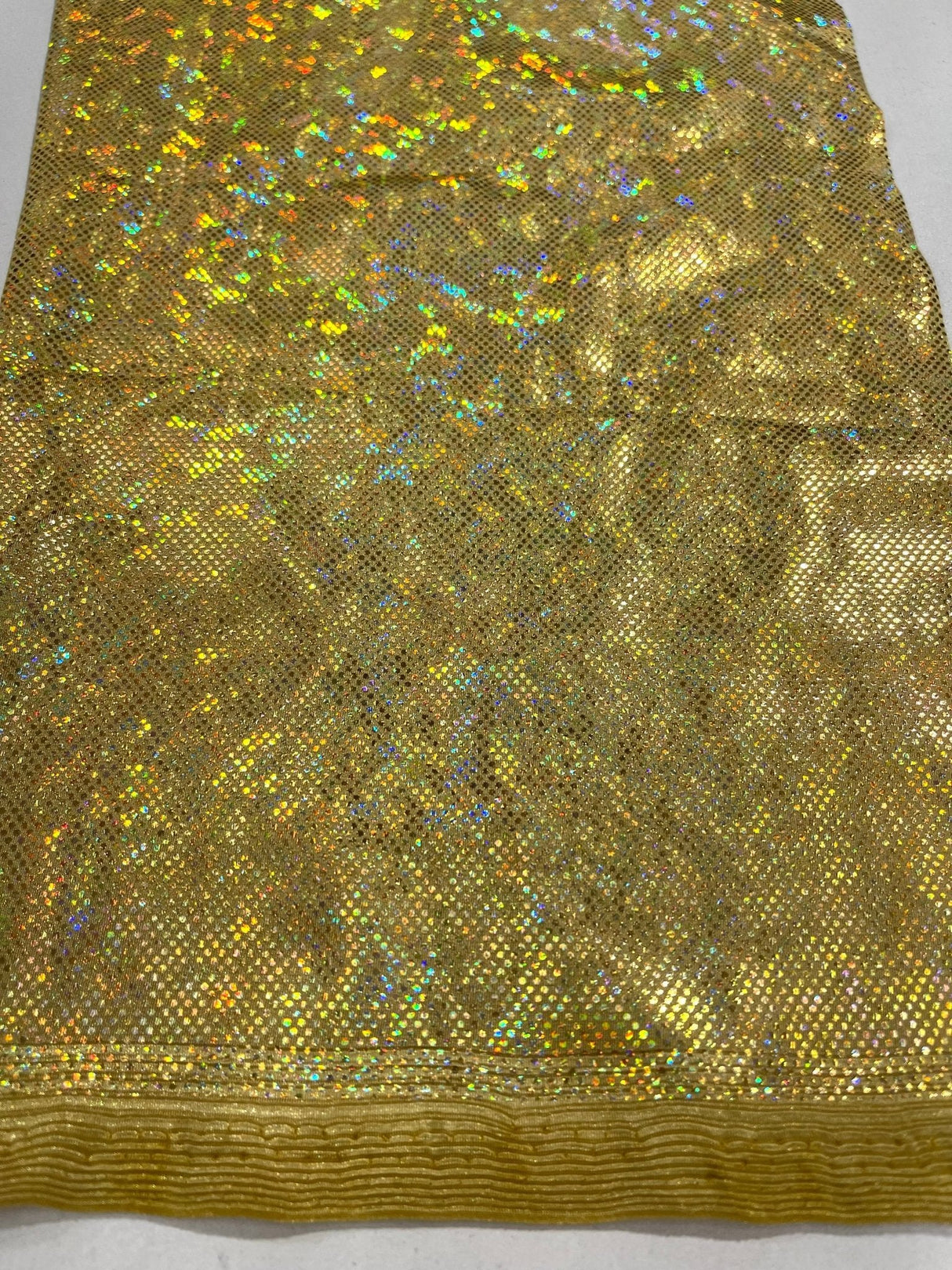 Shattered Glass Foil Spandex Fabric - Reflective Shattered Glass Print, 58" Width (1 Yard)