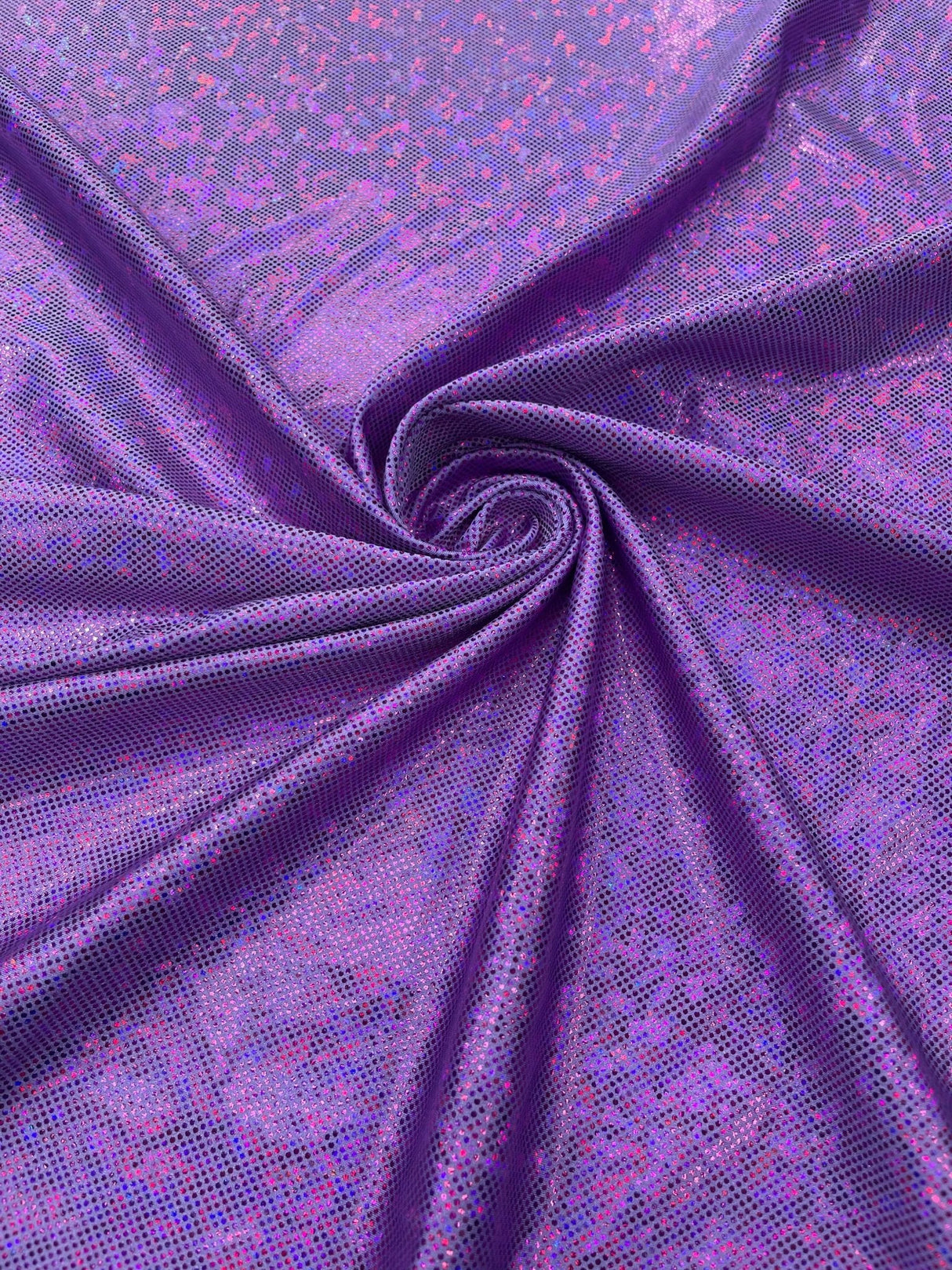 Shattered Glass Foil Spandex Fabric - Reflective Shattered Glass Print, 58" Width (1 Yard)