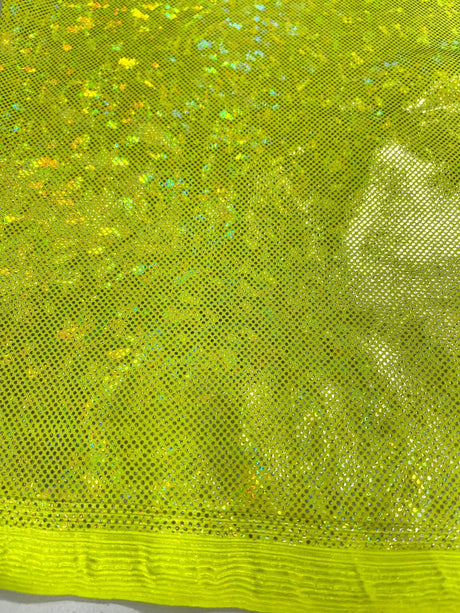 Shattered Glass Foil Spandex Fabric - Reflective Shattered Glass Print, 58" Width (1 Yard)