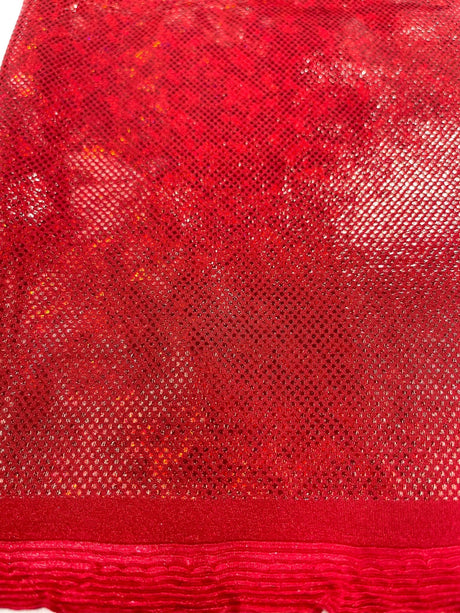 Shattered Glass Foil Spandex Fabric - Reflective Shattered Glass Print, 58" Width (1 Yard)