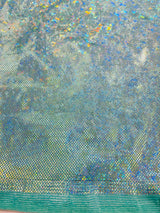 Shattered Glass Foil Spandex Fabric - Reflective Shattered Glass Print, 58" Width (1 Yard)