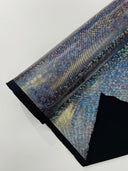 Shattered Glass Foil Spandex Fabric - Reflective Shattered Glass Print, 58" Width (1 Yard)