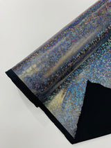 Shattered Glass Foil Spandex Fabric - Reflective Shattered Glass Print, 58" Width (1 Yard)