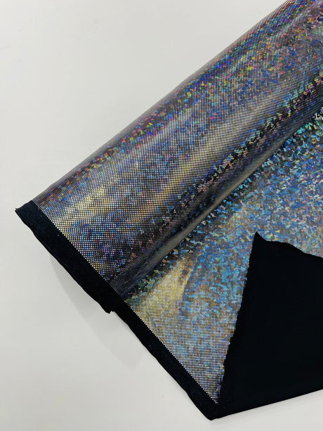 Shattered Glass Foil Spandex Fabric - Reflective Shattered Glass Print, 58" Width (1 Yard)