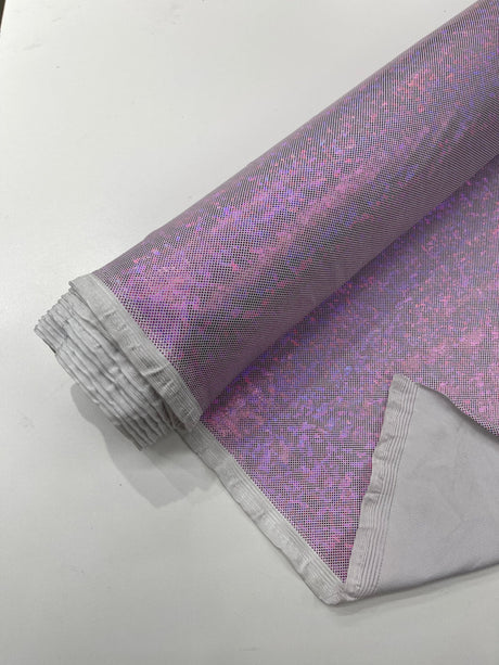 Shattered Glass Foil Spandex Fabric - Reflective Shattered Glass Print, 58" Width (1 Yard)
