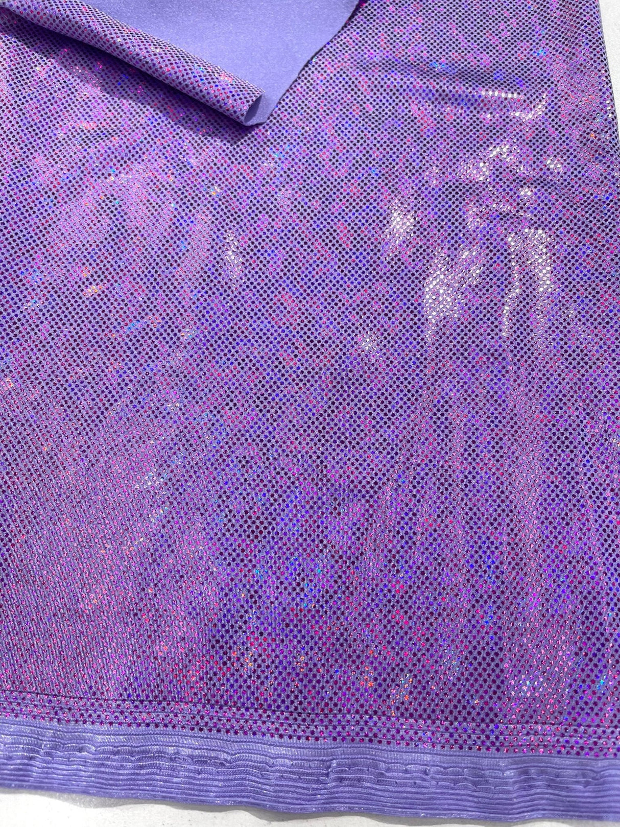 Shattered Glass Foil Spandex Fabric - Reflective Shattered Glass Print, 58" Width (1 Yard)