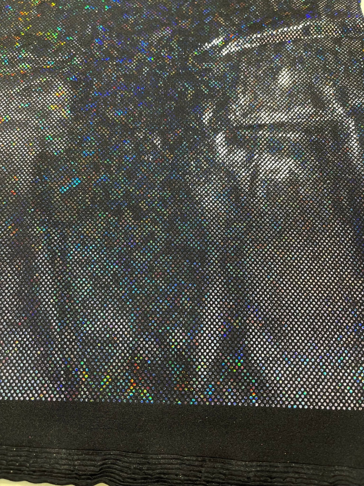 Shattered Glass Foil Spandex Fabric - Reflective Shattered Glass Print, 58" Width (1 Yard)