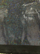Shattered Glass Foil Spandex Fabric - Reflective Shattered Glass Print, 58" Width (1 Yard)