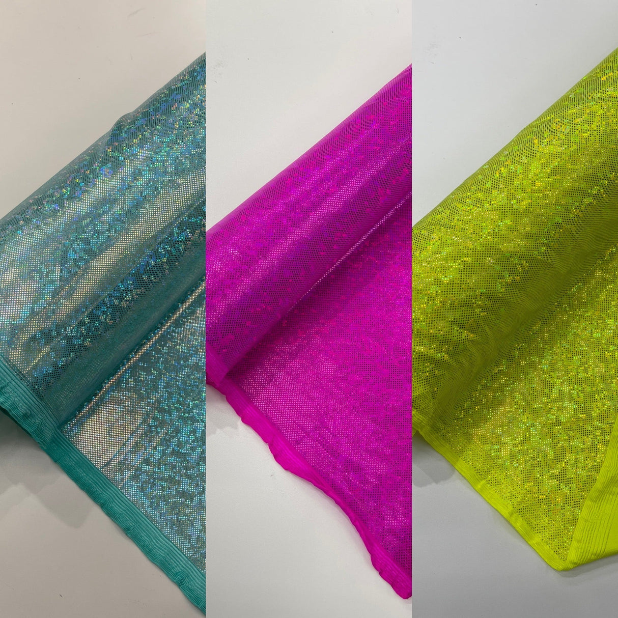 Shattered Glass Foil Spandex Fabric - Reflective Shattered Glass Print, 58" Width (1 Yard)