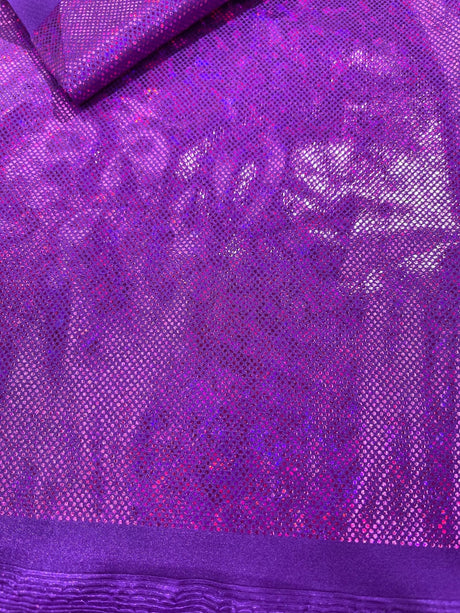 Shattered Glass Foil Spandex Fabric - Reflective Shattered Glass Print, 58" Width (1 Yard)