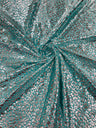 Foil Leopard Print Nylon Spandex Fabric - Metallic Leopard Print, 58-60" Width (1 Yard)