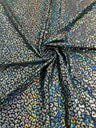 Foil Leopard Print Nylon Spandex Fabric - Metallic Leopard Print, 58-60" Width (1 Yard)