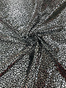 Foil Leopard Print Nylon Spandex Fabric - Metallic Leopard Print, 58-60" Width (1 Yard)