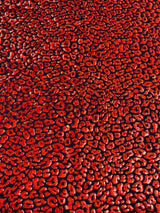Foil Leopard Print Nylon Spandex Fabric - Metallic Leopard Print, 58-60" Width (1 Yard)