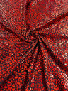 Foil Leopard Print Nylon Spandex Fabric - Metallic Leopard Print, 58-60" Width (1 Yard)