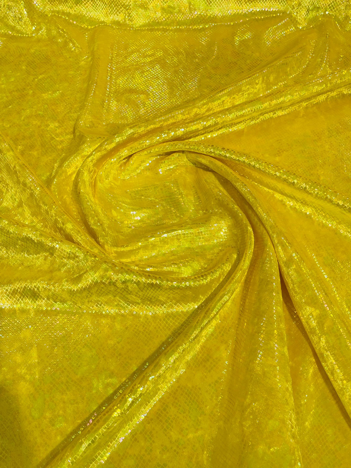 Foil Snake Stretch Velvet Fabric - Iridescent Snake Print, 58" Width (1 Yard)