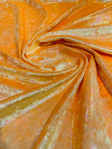 Foil Snake Stretch Velvet Fabric - Iridescent Snake Print, 58" Width (1 Yard)
