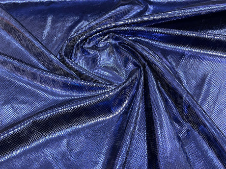 Foil Snake Stretch Velvet Fabric - Iridescent Snake Print, 58" Width (1 Yard)