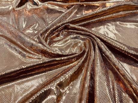Foil Snake Stretch Velvet Fabric - Iridescent Snake Print, 58" Width (1 Yard)