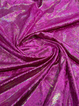 Foil Snake Stretch Velvet Fabric - Iridescent Snake Print, 58" Width (1 Yard)
