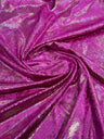 Foil Snake Stretch Velvet Fabric - Iridescent Snake Print, 58" Width (1 Yard)