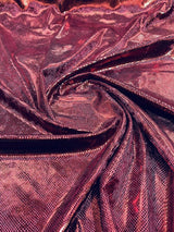 Foil Snake Stretch Velvet Fabric - Iridescent Snake Print, 58" Width (1 Yard)