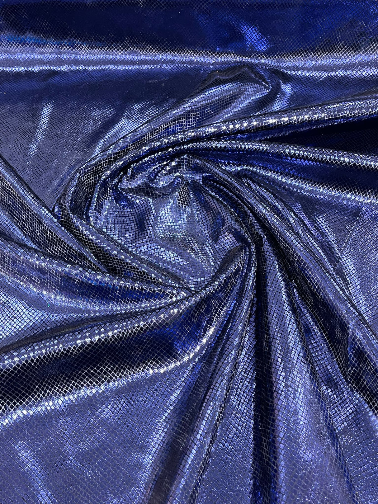 Foil Snake Stretch Velvet Fabric - Iridescent Snake Print, 58" Width (1 Yard)