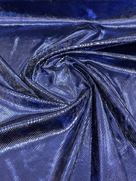 Foil Snake Stretch Velvet Fabric - Iridescent Snake Print, 58" Width (1 Yard)
