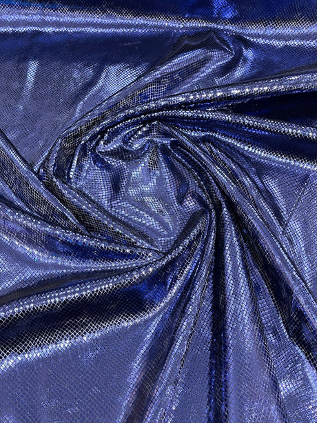 Foil Snake Stretch Velvet Fabric - Iridescent Snake Print, 58" Width (1 Yard)