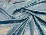 Foil Snake Stretch Velvet Fabric - Iridescent Snake Print, 58" Width (1 Yard)