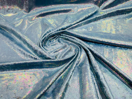 Foil Snake Stretch Velvet Fabric - Iridescent Snake Print, 58" Width (1 Yard)