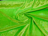 Foil Snake Stretch Velvet Fabric - Iridescent Snake Print, 58" Width (1 Yard)