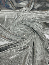 Foil Snake Stretch Velvet Fabric - Iridescent Snake Print, 58" Width (1 Yard)