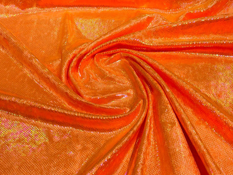 Foil Snake Stretch Velvet Fabric - Iridescent Snake Print, 58" Width (1 Yard)