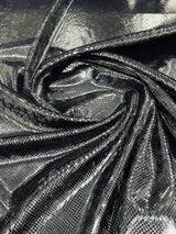 Foil Snake Stretch Velvet Fabric - Iridescent Snake Print, 58" Width (1 Yard)