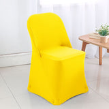 Premium Spandex Folding Chair Cover Canary Yellow