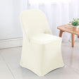Spandex Folding Chair Cover Ivory