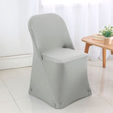 Spandex Folding Chair Cover Silver