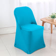 Spandex Folding Chair Cover Turquoise