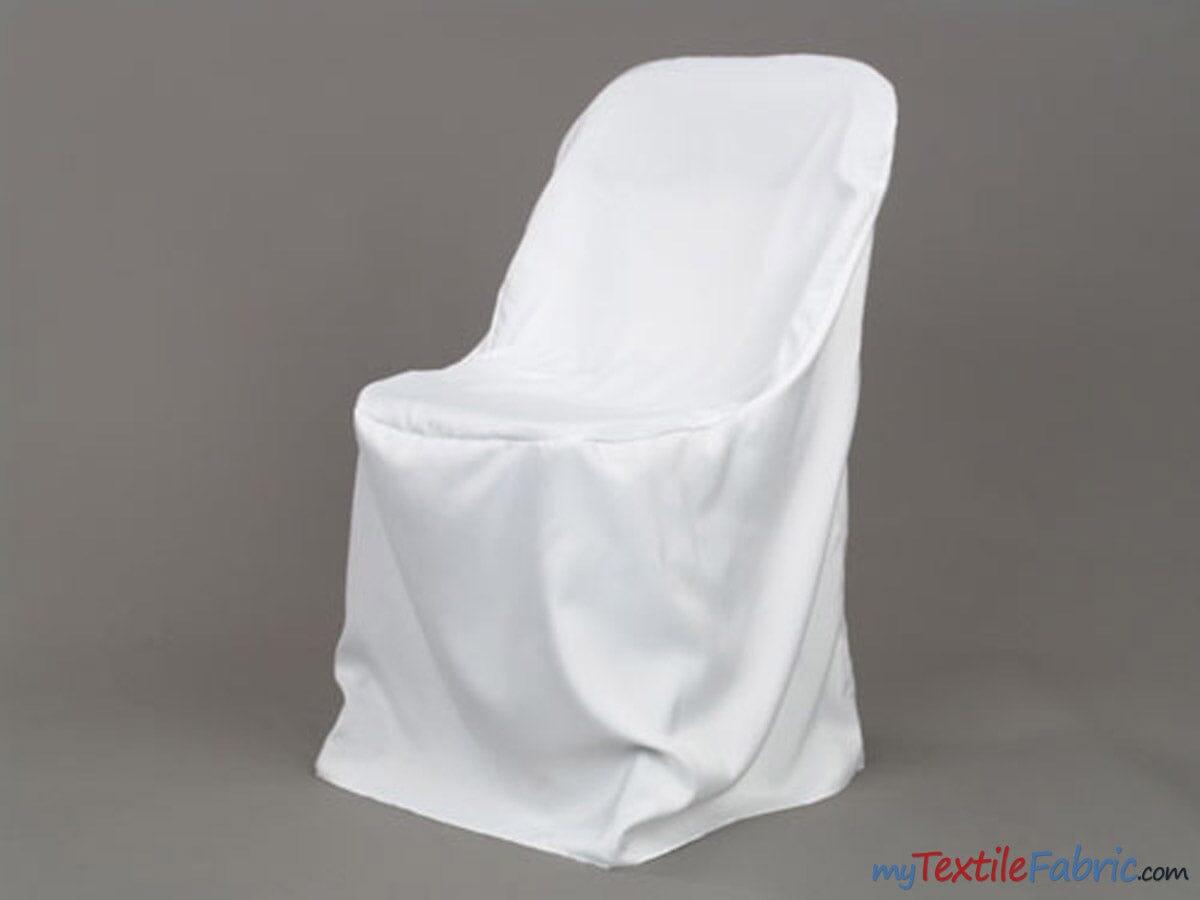 Polyester Folding Chair Cover - 100 Percent Polyester Fabric - Solid, 34" Chair Back, 21" Wide X 18" Tall, 19" Wide X 16" Length, 18" Tall From Ground (By Piece)