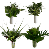 Tropical Greenery Foliage Round Bouquet Fresh Arrangement