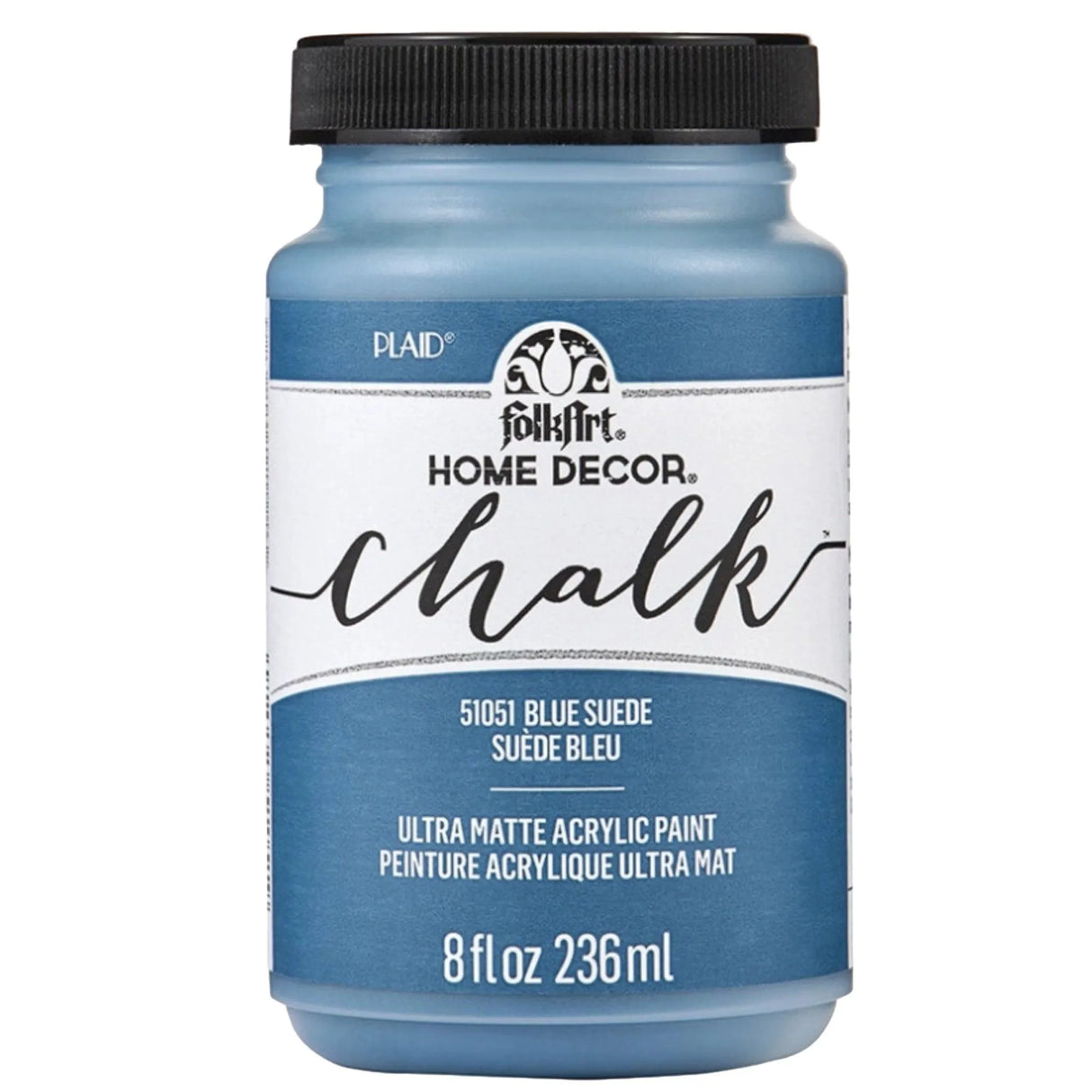 FolkArt Chalk Acrylic Paint - Blue Suede (8 oz Bottle)